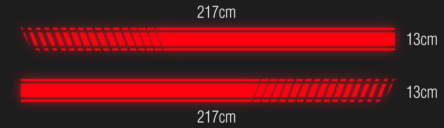 GlowStrips Reflective – Strisce Decorative per Auto (2 pezzi)