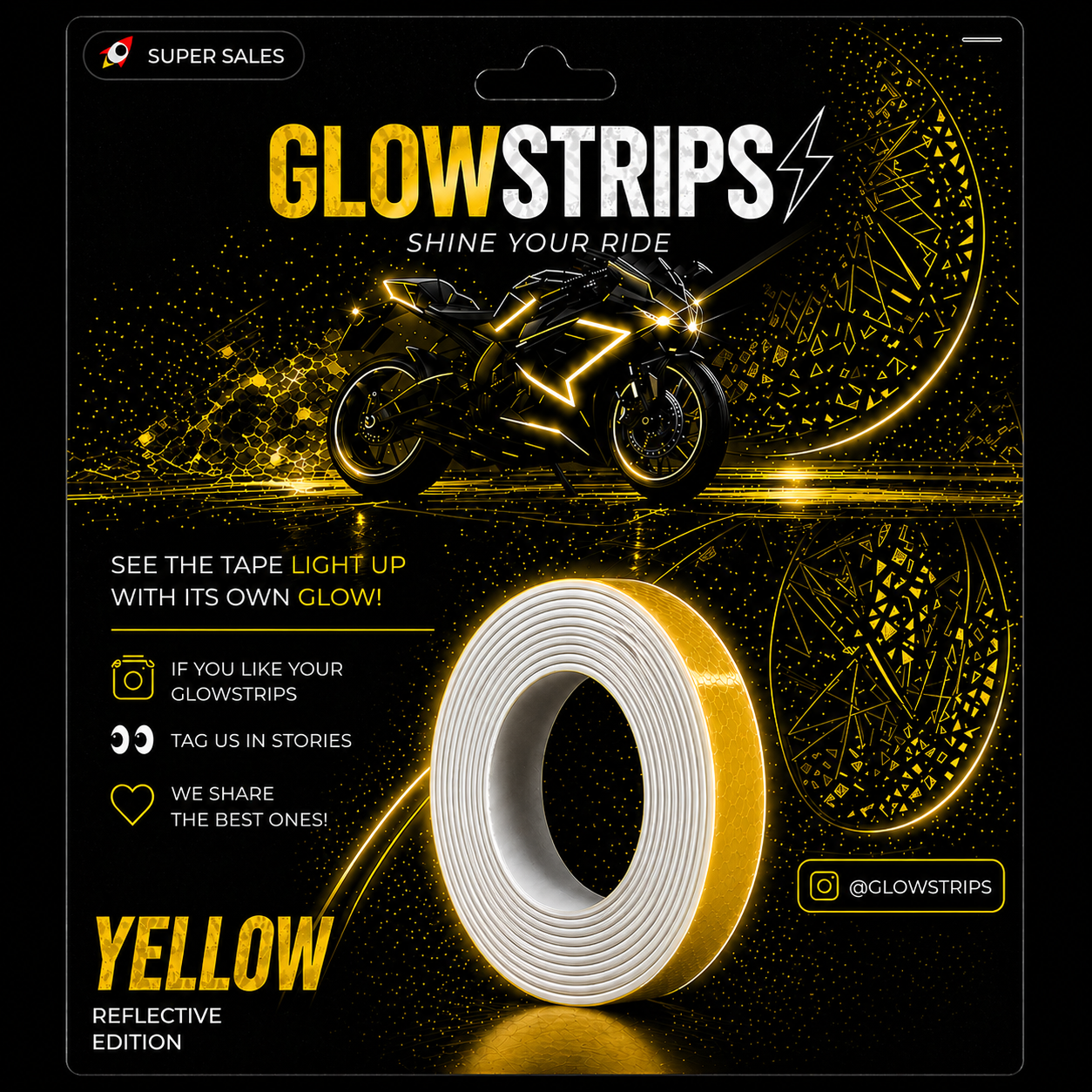 Glowstrips – YELLOW Edition