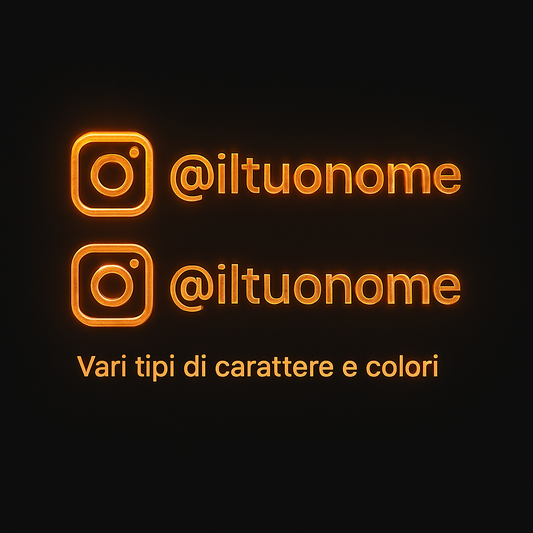 GlowStrips Reflective – Tag Instagram Personalizzati (2 pezzi)
