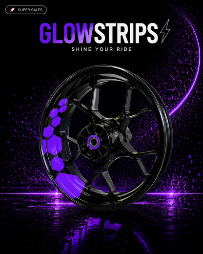 Pair - Orange Glowstrips Bicolor Triangolini Edition