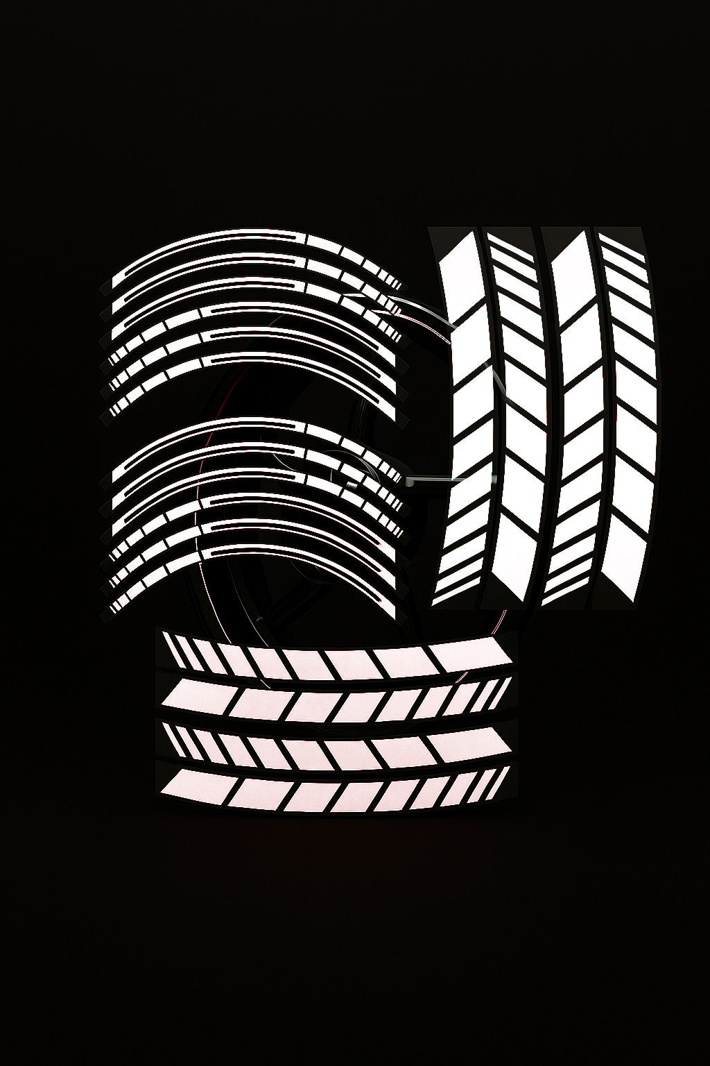 Kit Coppia Cerchio Moto WHITE GLOWSTRIPS 17" – Strisce Riflettenti