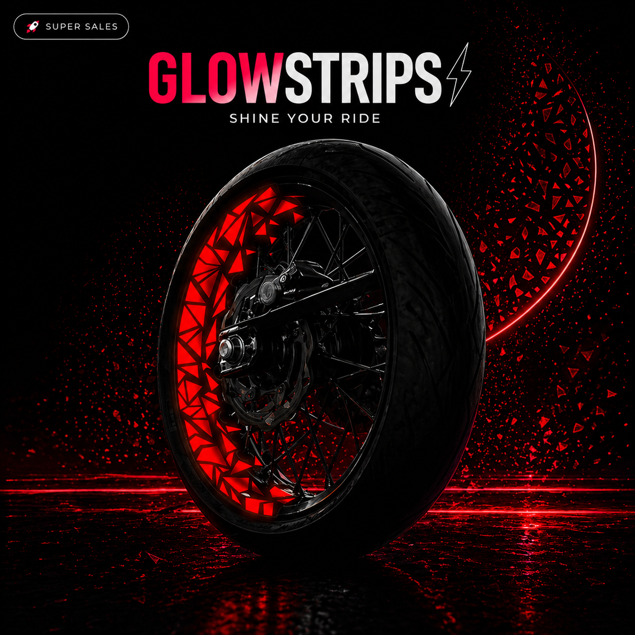 Coppia - Red Glowstrips Bicolor Triangolini Edition