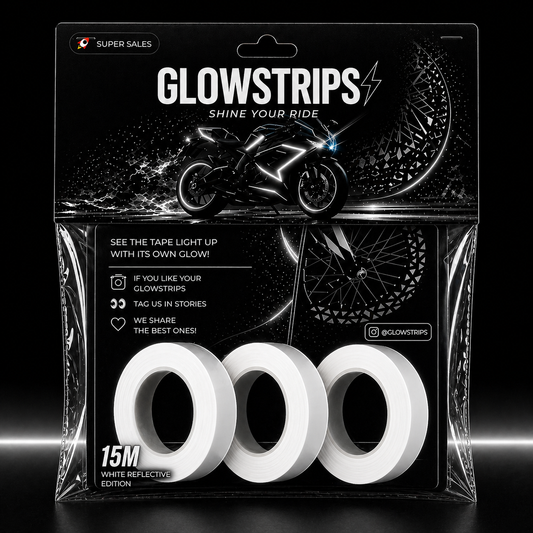 15M GlowStrips WHITE Reflective Edition