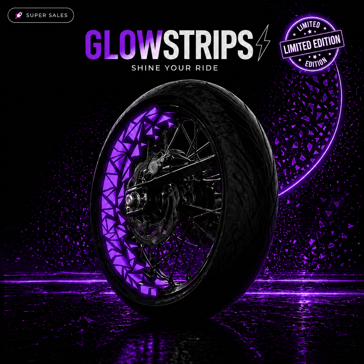 Coppia - Violet Glowstrips Bicolor Triangolini Edition