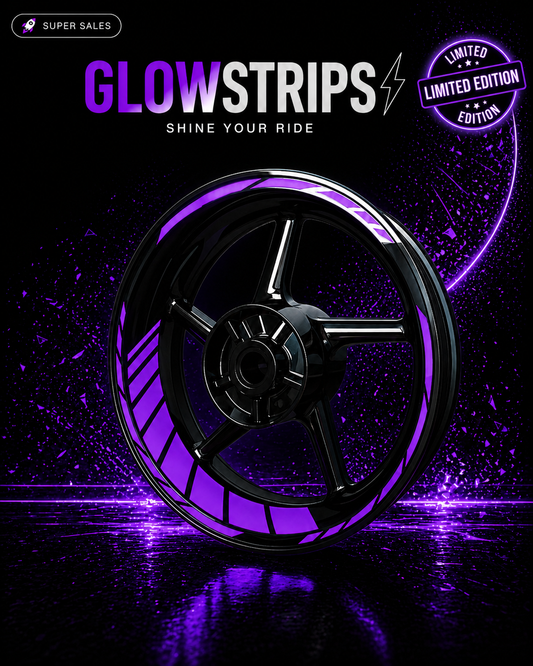 Kit Coppia Cerchio Moto GLOWSTRIPS 17" – Strisce Riflettenti -  Limited Edition Esclusiva Europea
